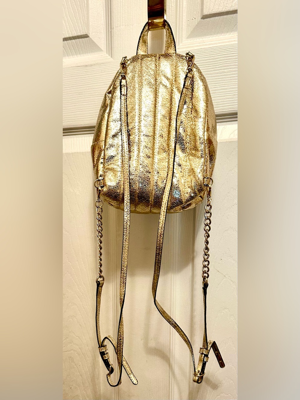 Victoria Secret Metallic Crackle Mini City Backpack - Picture 2 of 11